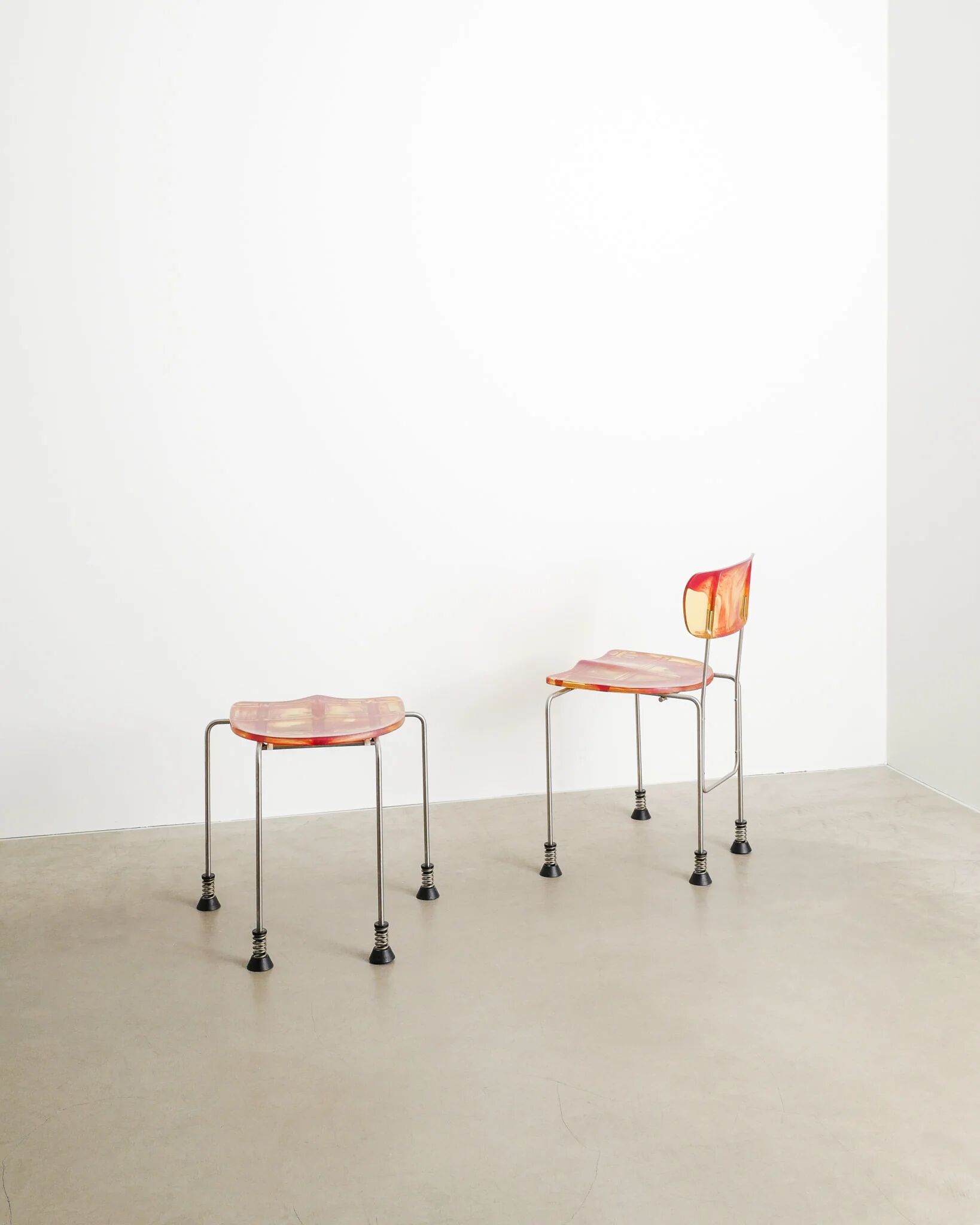 Italian Contemporary Broadway Chair & Stool by Gaetano Pesce, 1993