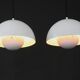 Paire iconique de lampes pots de fleurs en émail blanc VP1 - Verner Panton - 100 % originales - Louis Poulsen