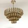 Brass tube chandelier from the 1960s, attributed to Sciolari.