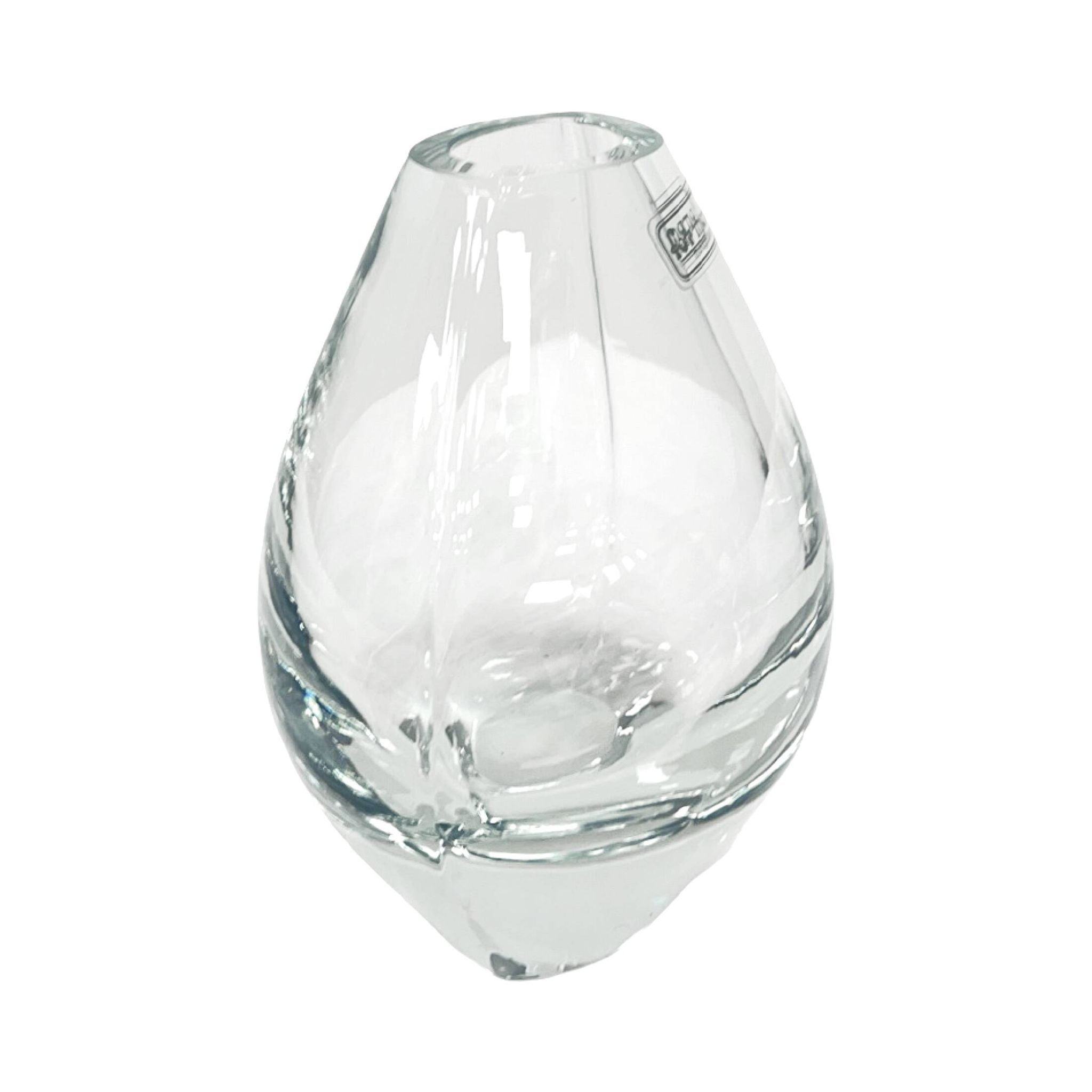 Vase en verre soufflé à la main, design minimaliste, Formano Allemagne, années 1980.
