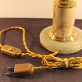 Antique lamp in onyx and brass (c. 1920-1930)