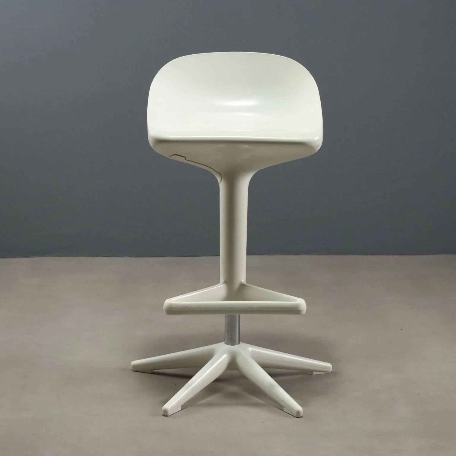 Kartell Spoon stool, vintage design, Antonio Citterio, 2000s