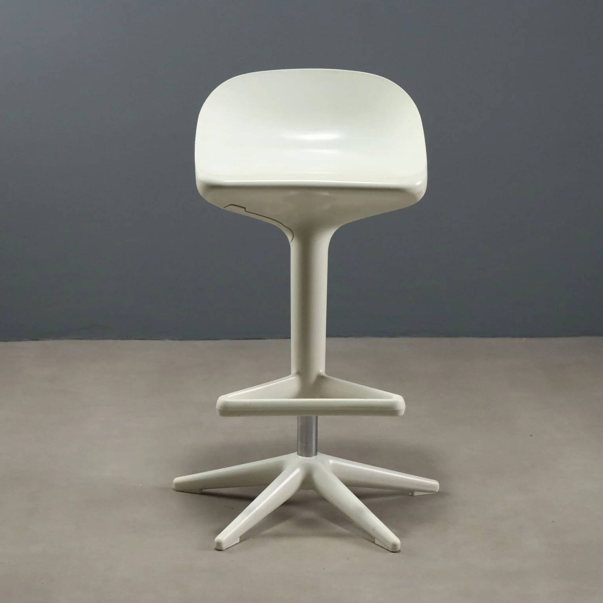 Kartell Spoon stool, vintage design, Antonio Citterio, 2000s