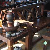 Banc de jardin en bois massif