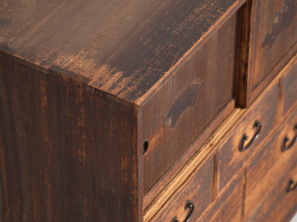 Old sliding door chest of drawers – Taishō / Shōwa period (c. 1920-1945) #92