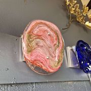 Murano glass wall sconce, pink veined, 1970s.