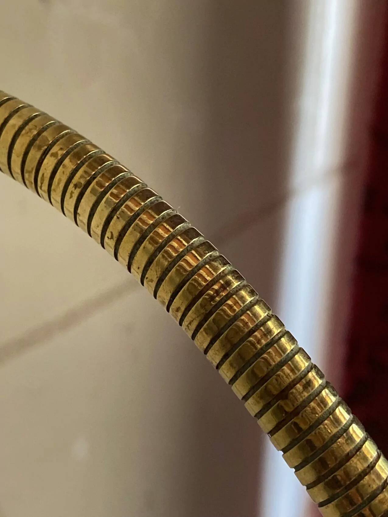 Vintage adjustable wall light – yellow metal and brass – 1960s