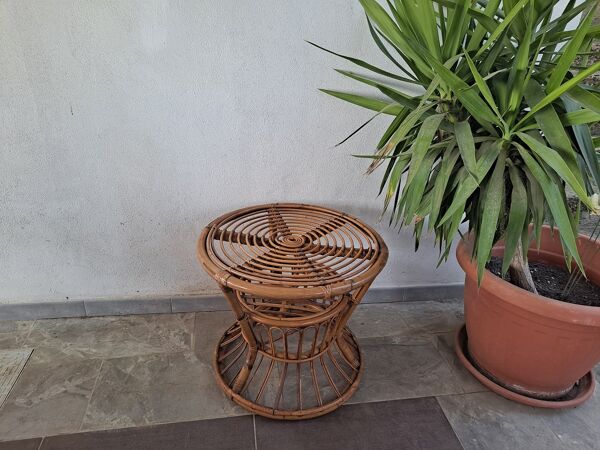 Table Italienne De Conception En Bambou Du milieu Du Siècle
