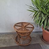 Table italienne de conception en bambou du milieu du siècle