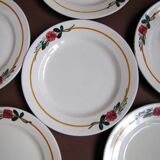 8 old dessert decoration in niderviller earthenware