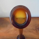 Vase, solifleur, brown glass