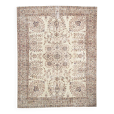Soft Beige Floral Vintage Rug, One of a Kind Vintage Rug, 277x354 Cm