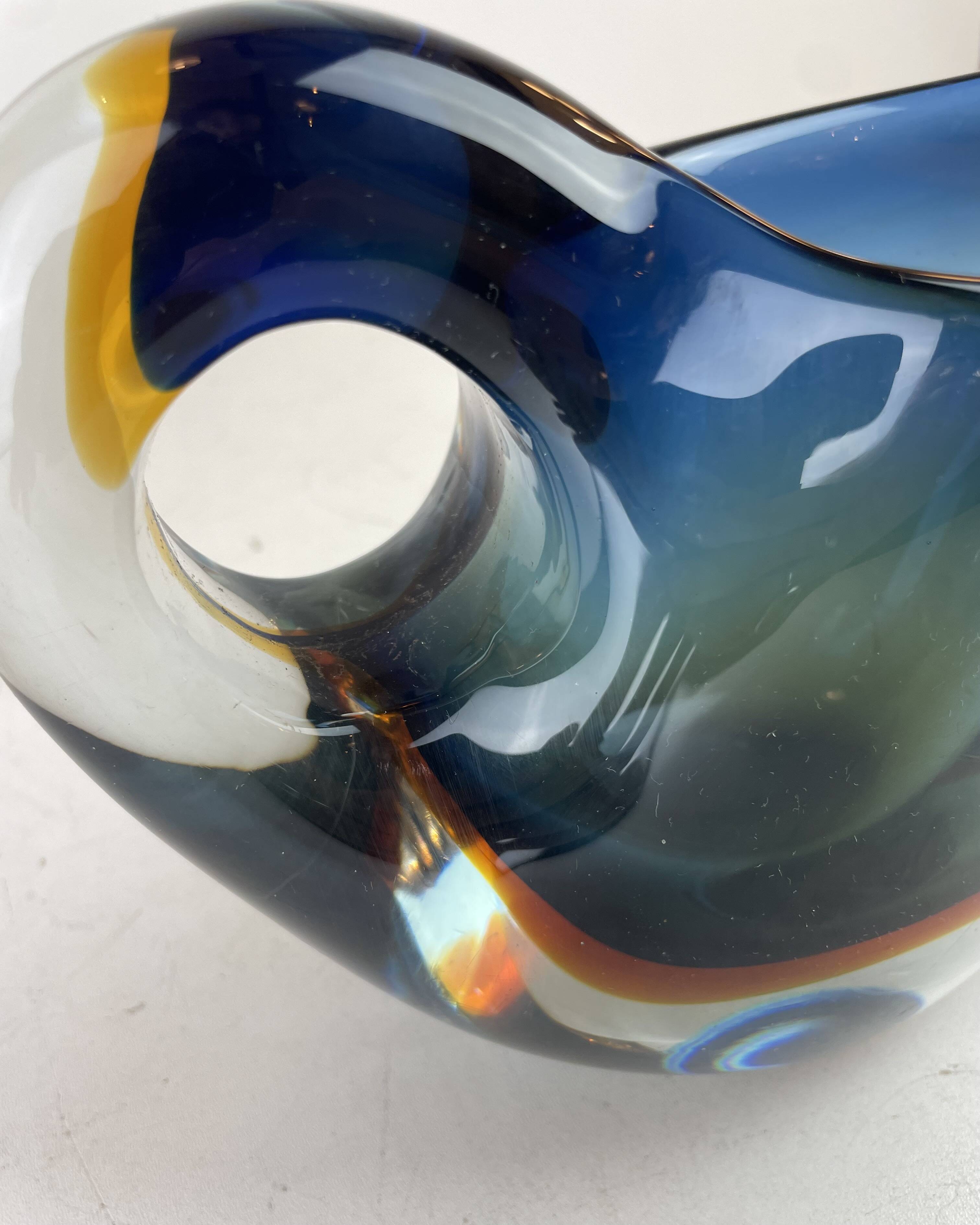 Sommerso Murano Glass Vase, att. to Flavio Poli for Seguso Vetri d’Arte, It