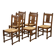 Set of 6 brutalist oak chairs from the 1950s.