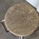 Old vintage metal and wood industrial workshop stool