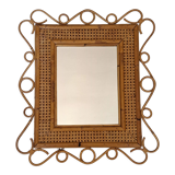 Miroir rotin et cannage