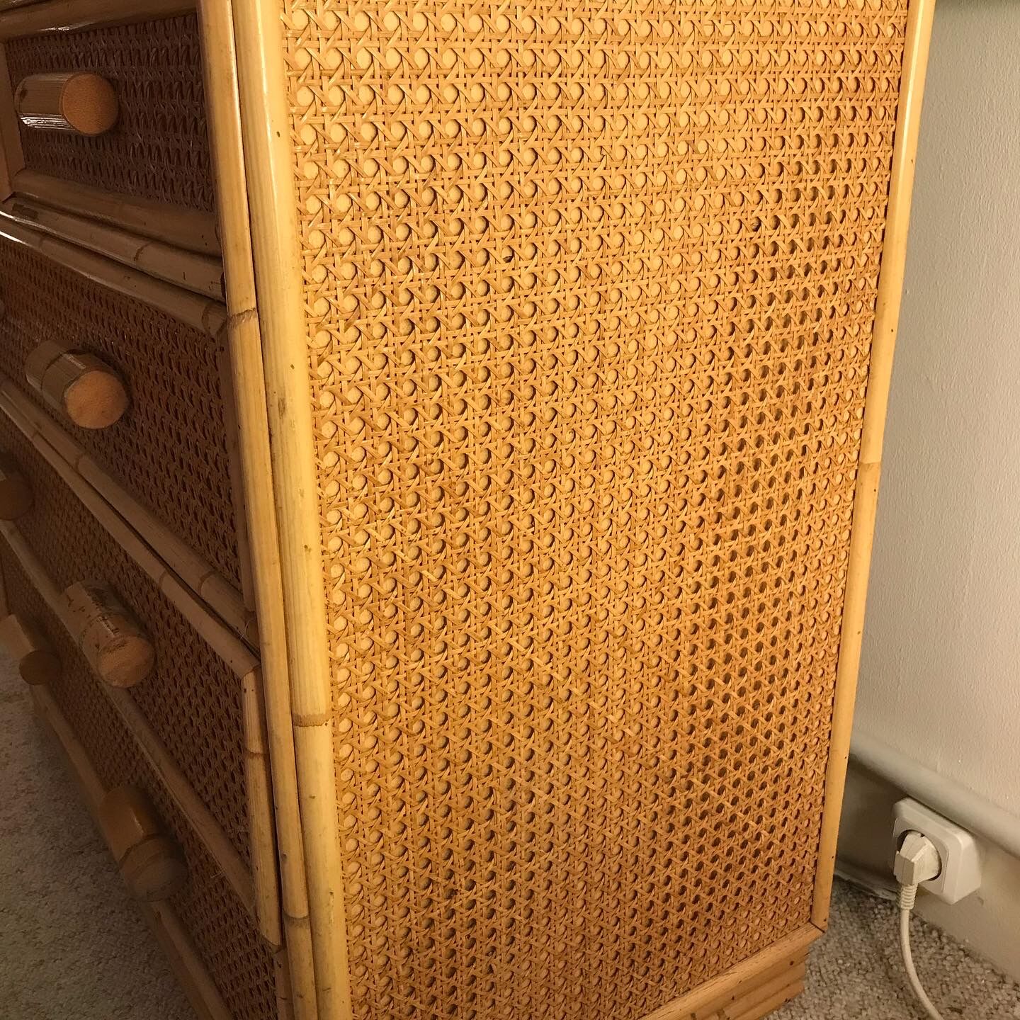 Rattan chest of drawers