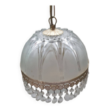 Large vintage ball chandelier with tassels