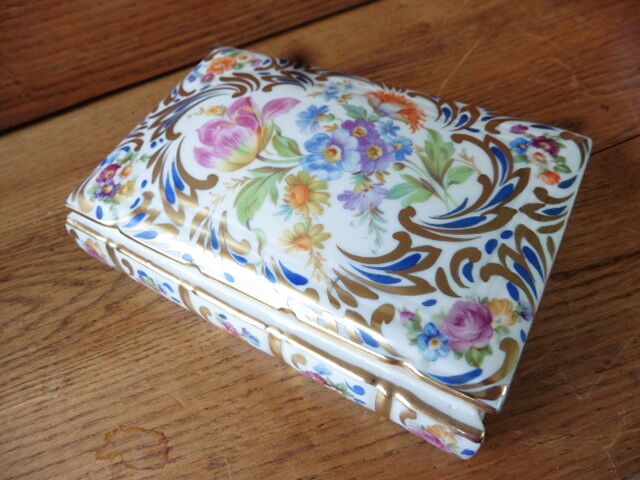 Limoges book-shaped candy box