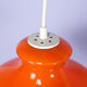 Orange opaline glass pendant lamp from the 1960s