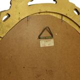 Miroir ovale classique doré à décor de ruban, France