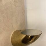 Vintage golden brass wall lamp by Martinelli, 1970s