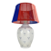 Lampe vintage céramique et abat-jour scoubidou