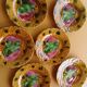 Set of 6 barbotine plates Digoin Sarreguemines from the 1950s-60s.