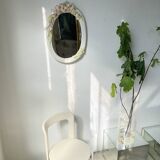 Italian style ceramic flower mirror