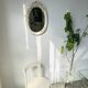 Italian style ceramic flower mirror