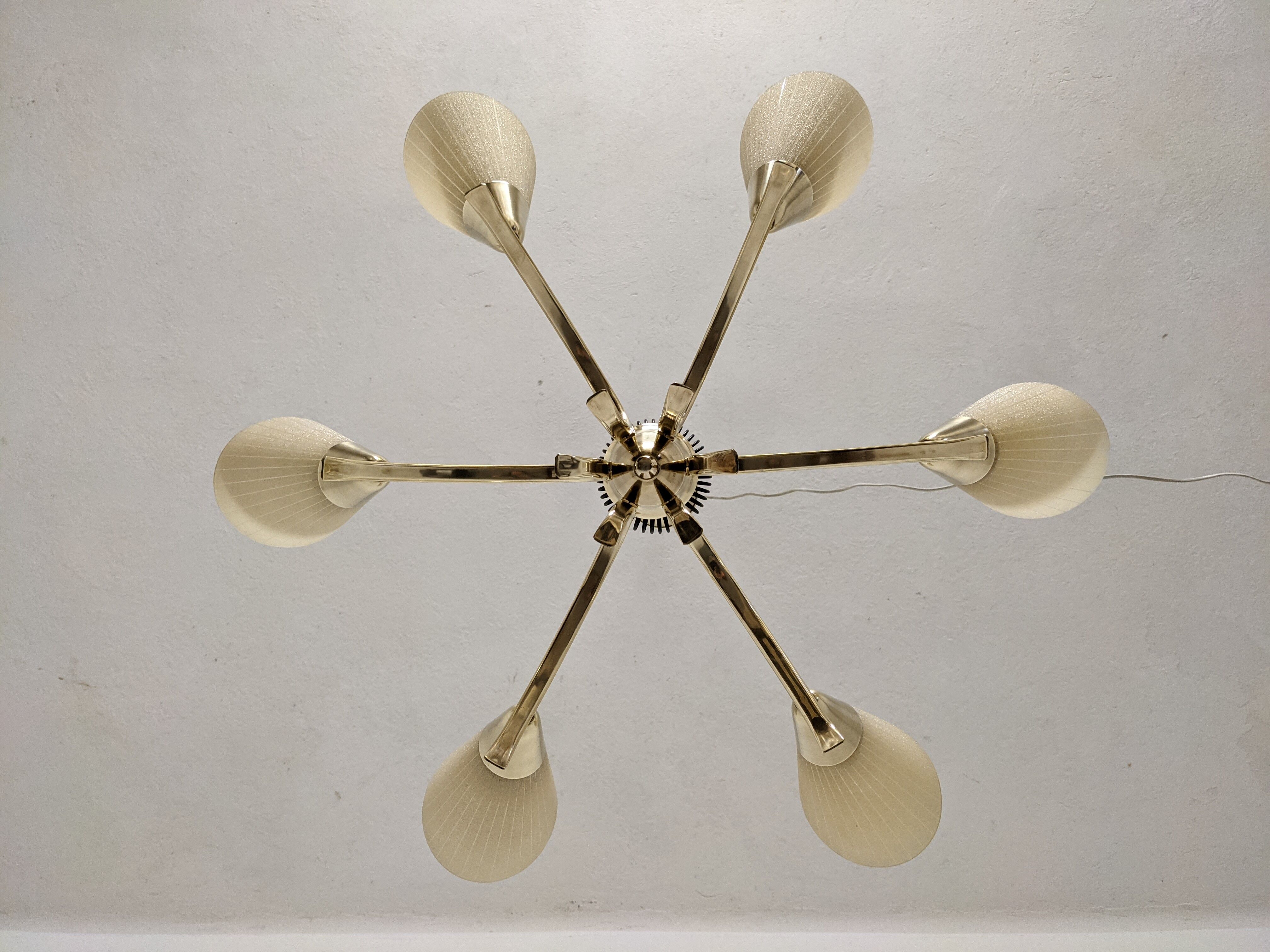 Brass chandelier from the 50s/60s