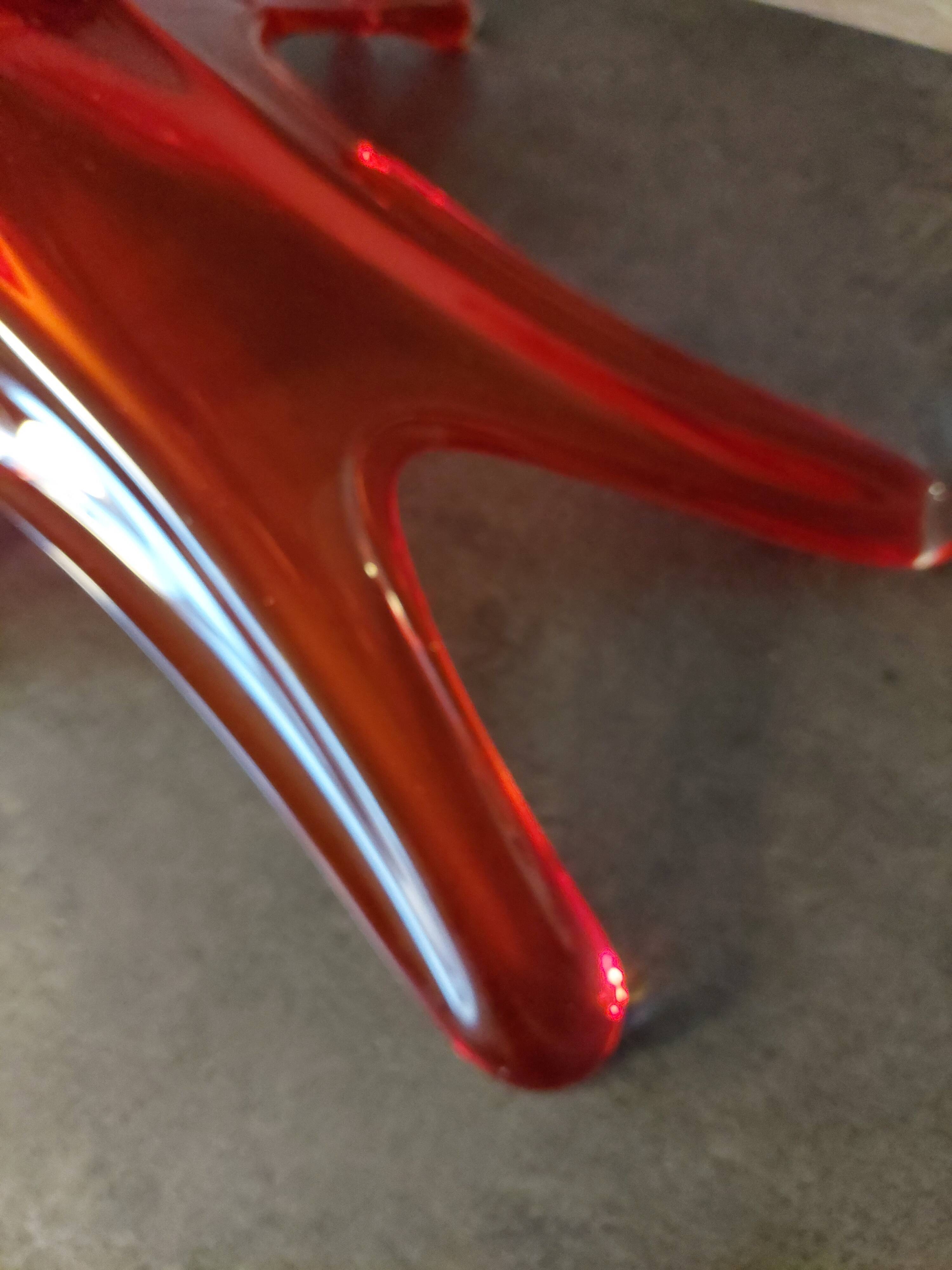 Vintage Red Fruit Cup - Glass