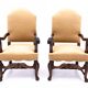 A pair of antique armchairs, Western Europe, around 1900. After renovation