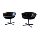 Pair of Pierre Paulin leather armchairs for Artifort 60s