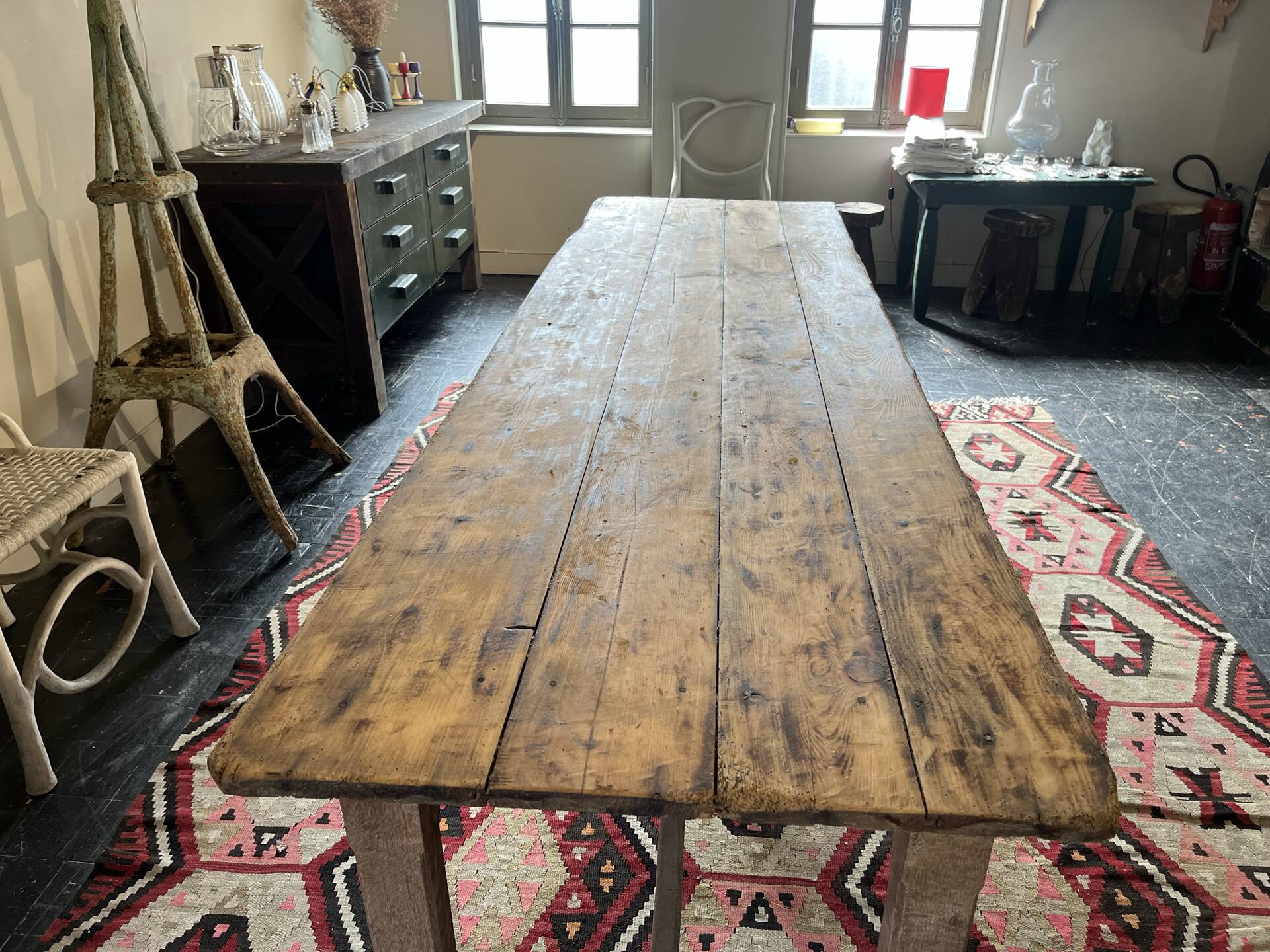 19th-century farmhouse table