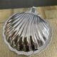 Vintage shell butter dish in glass and stainless steel