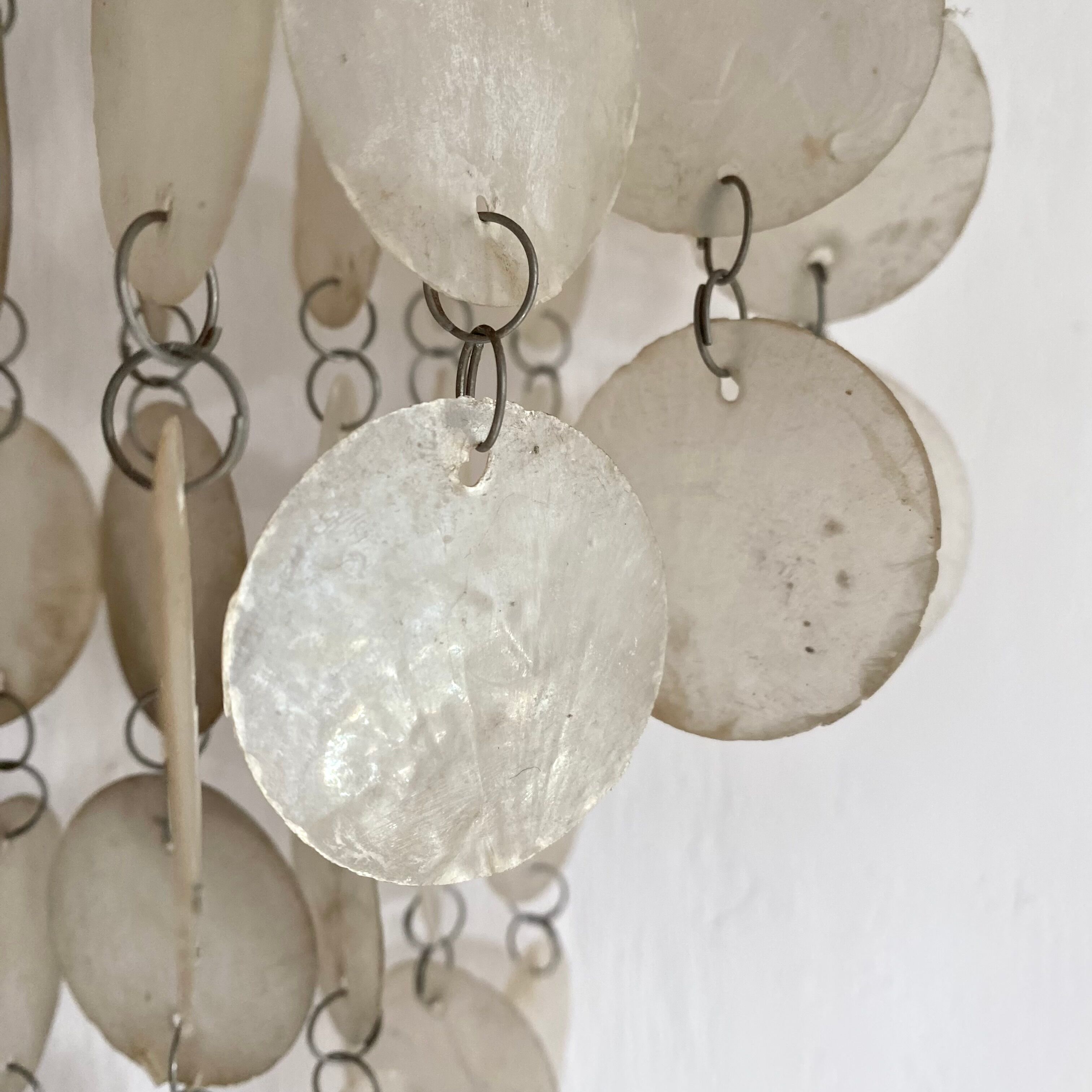 Mother-of-pearl tassel wall lamp from the 60s and 70s