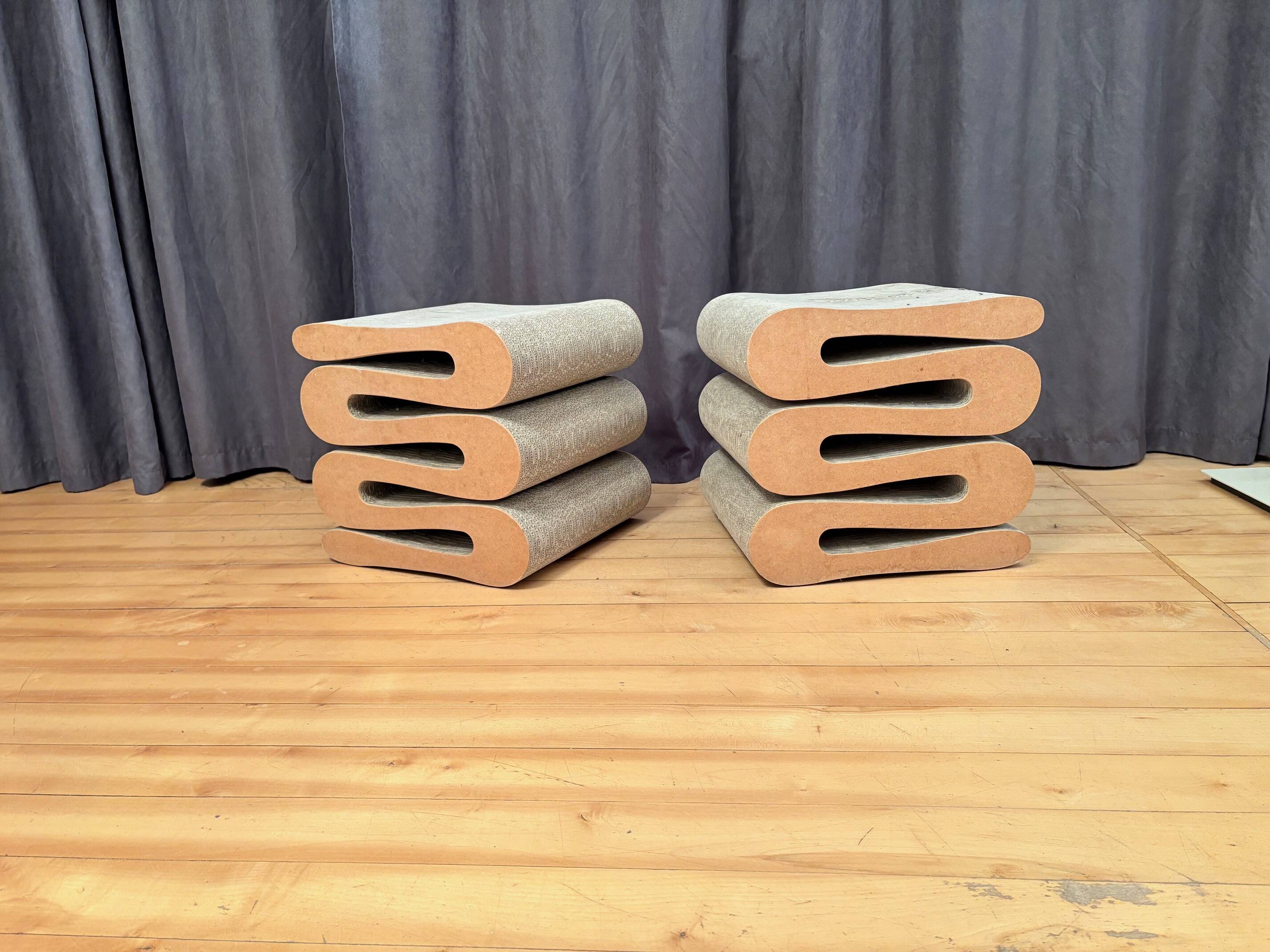 Pair of Wiggle Stools by Frank Gehry, Vitra, 1990s