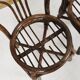 Set of 4 turned wicker chairs, vintage.