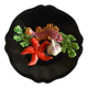 Assiette Vallauris 60's barbotine poisson