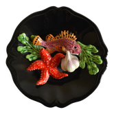 Plate Vallauris 60's slip fish