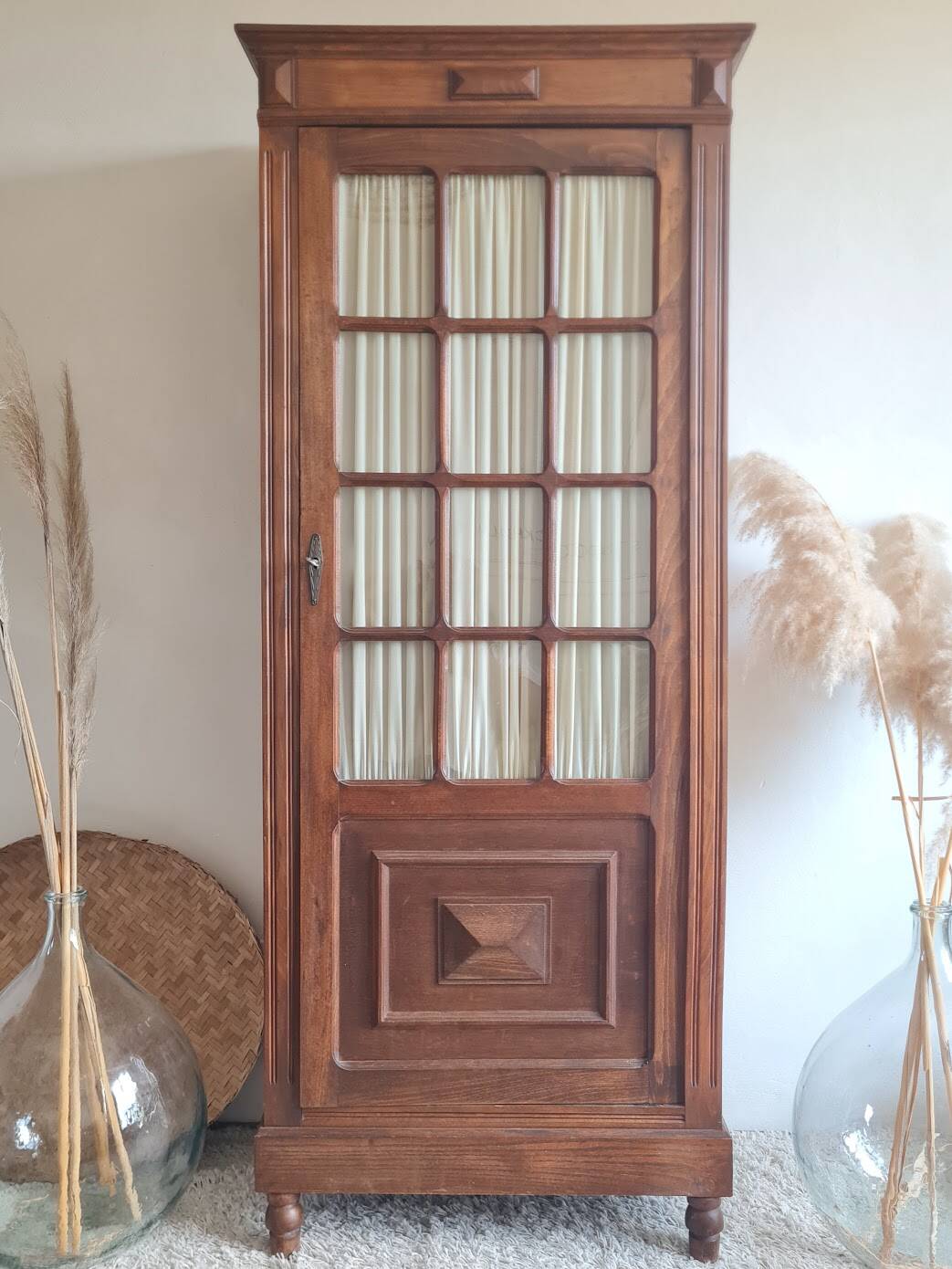 Antique glass-fronted Parisian wardrobe