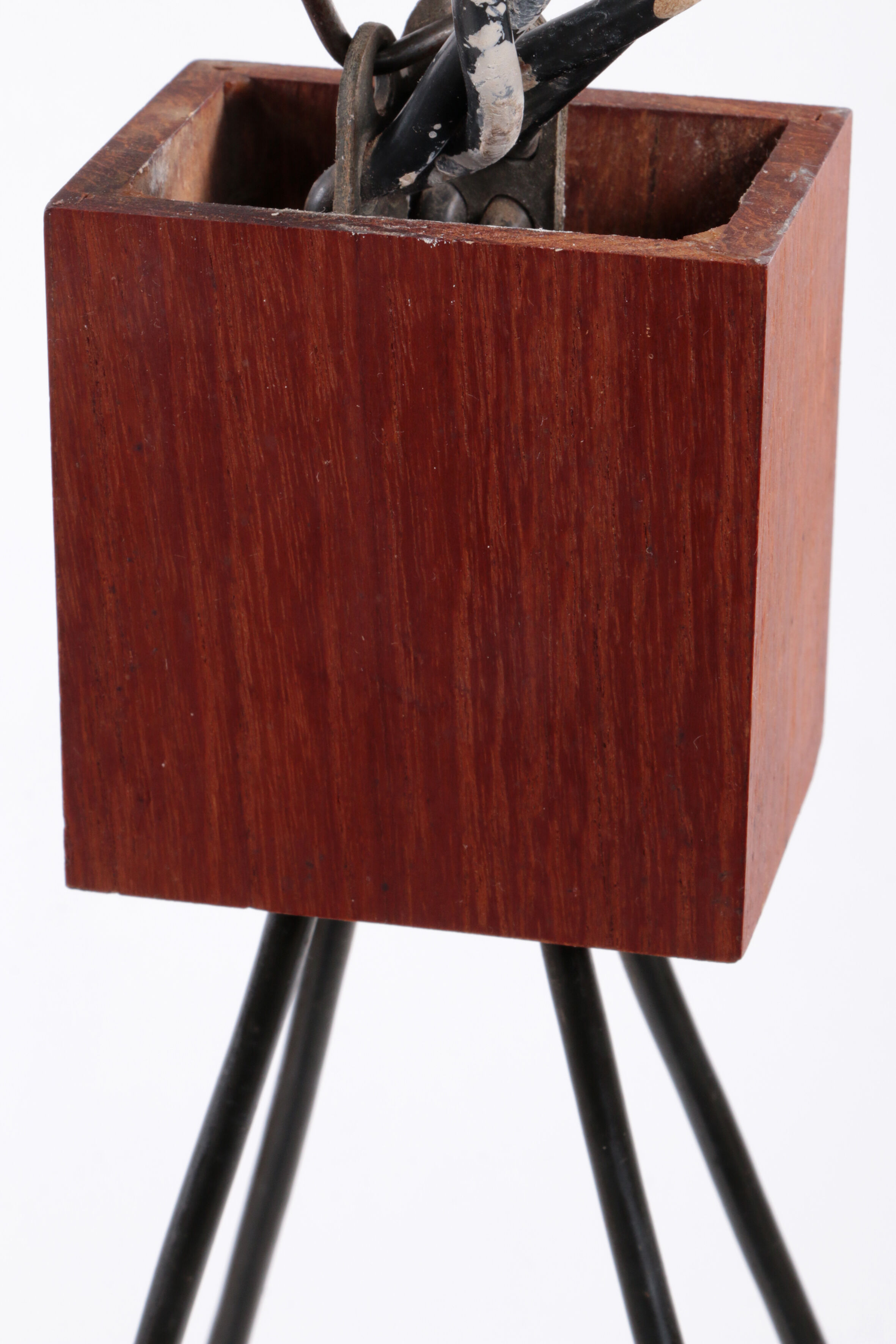 Scandinavian pendant light with resin caps, 1960