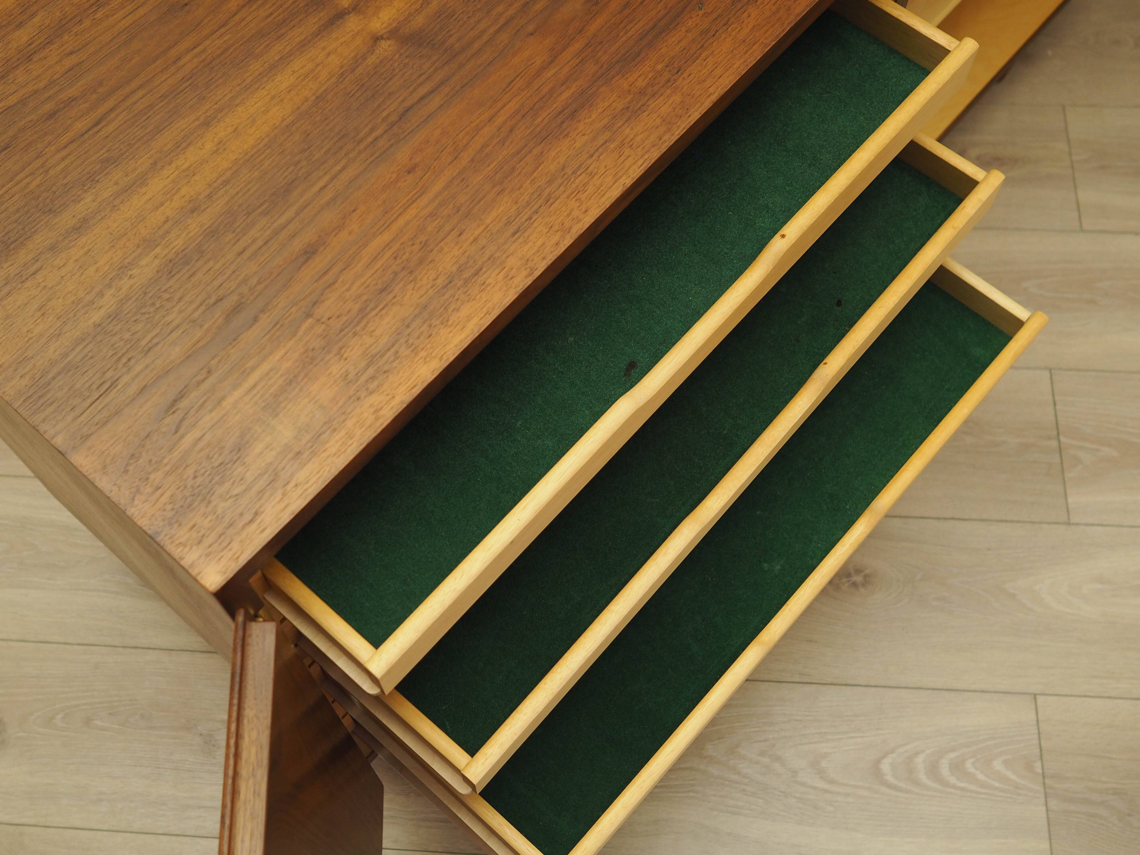 Walnut cabinet, Danish design, 1970s, designer: Carlo Jensen, manufacturer: