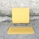 Yellow velvet folding chair