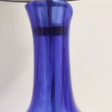 Blue Murano Glass Table Lamp with or without Fabric Lampshade, Italy