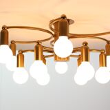 Vintage Modern Golden Color Ceiling Lamp, 1970s