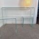 Console glass Akante and nesting side tables