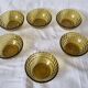 6 small smoky glass bowls