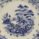 2 Antique Gilman Sacavem Statue Dinner Plates / Serving Dishes